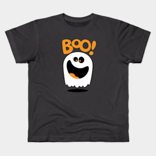 Boo! Cute Silly Halloween Ghost Kids T-Shirt